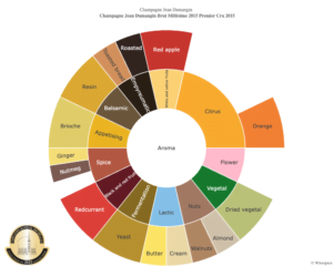 aroma wheel Champagne Jean Dumangin Brut Millésime Premier Cru 2015